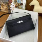 Hermes Women Kelly To Go in Epsom Leather-Black/Silver