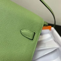 Hermes Women Kelly To Go in Epsom Leather-GreenGold (9)