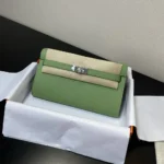Hermes Women Kelly To Go in Epsom Leather-Green/Silver