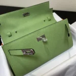 Hermes Women Kelly To Go in Epsom Leather-Green/Silver