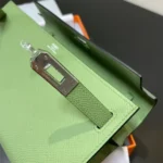 Hermes Women Kelly To Go in Epsom Leather-Green/Silver