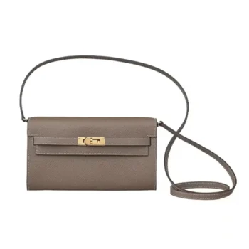 Hermes Women Kelly To Go in Epsom Leather-Grey