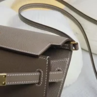 Hermes Women Kelly To Go in Epsom Leather-GreyGold (1)