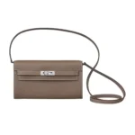 Hermes Women Kelly To Go in Epsom Leather-Grey