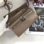 Hermes Women Kelly To Go in Epsom Leather-Grey/Silver