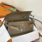 Hermes Women Kelly To Go in Epsom Leather-Grey/Silver