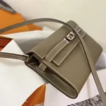 Hermes Women Kelly To Go in Epsom Leather-Grey/Silver