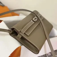 Hermes Women Kelly To Go in Epsom Leather-GreySilver (1)