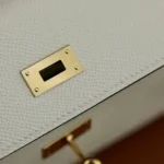 Hermes Women Kelly To Go in Epsom Leather-White/Gold