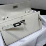 Hermes Women Kelly To Go in Epsom Leather-White/Silver