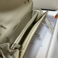 Hermes Women Kelly To Go in Epsom Leather-WhiteSilver (1)