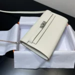 Hermes Women Kelly To Go in Epsom Leather-White/Silver