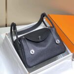 Hermes Women Lindy 26 in Clemence Leather-Black