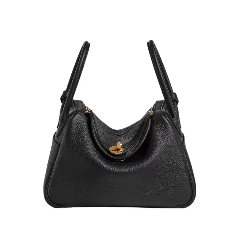 Hermes Women Lindy 26 in Clemence Leather-Black