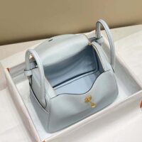 Hermes Women Lindy 26 in Clemence Leather-Blue (1)