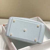 Hermes Women Lindy 26 in Clemence Leather-Blue (1)