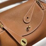 Hermes Women Lindy 26 in Clemence Leather-Brown