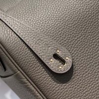 Hermes Women Lindy 26 in Clemence Leather-GrayGold (1)