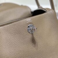 Hermes Women Lindy 26 in Clemence Leather-GraySilver (1)