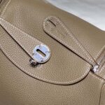 Hermes Women Lindy 26 in Clemence Leather-Gray/Silver