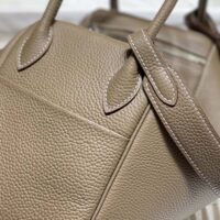 Hermes Women Lindy 26 in Clemence Leather-GraySilver (1)
