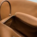 Hermes Women Lindy 30 in Clemence Leather-Brown/Silver