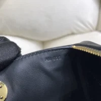 Hermes Women Lindy Mini 19 in Clemence Leather-BlackGold (10)