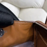 Hermes Women Lindy Mini 19 in Clemence Leather-BrownSilver (9)