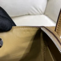 Hermes Women Lindy Mini 19 in Clemence Leather-SandySilver (1)
