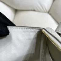 Hermes Women Lindy Mini 19 in Clemence Leather-WhiteGold (1)