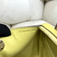 Hermes Women Lindy Mini 19 in Clemence Leather-YellowGold (1)