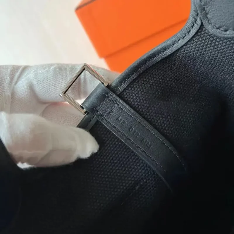 Hermes Women Picotin Lock 18 Pockets in Goeran Canvas Leather-Black