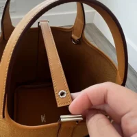 Hermes Women Picotin Lock 18 Pockets in Goeran Canvas Leather-Brown (1)