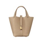 Hermes Women Picotin Lock 18cm in Cowhide leather-Beige