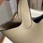 Hermes Women Picotin Lock 18cm in Cowhide leather-Gray