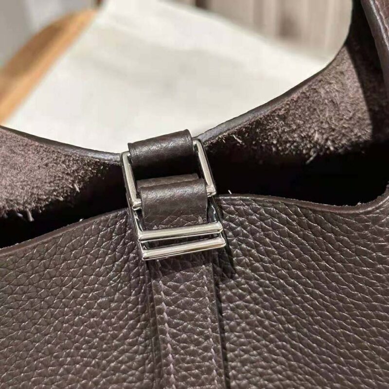 Hermes Women Picotin Lock 18cm in Cowhide leather-Black