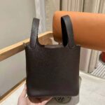 Hermes Women Picotin Lock 18cm in Cowhide leather-Black