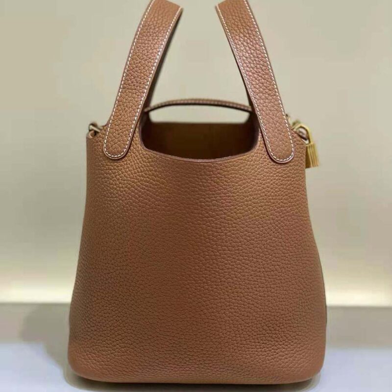 Hermes Women Picotin Lock 18cm in Cowhide leather-Brown