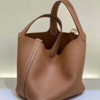 Hermes Women Picotin Lock 18cm in Cowhide leather-Brown (1)