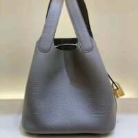 Hermes Women Picotin Lock 18cm in Cowhide leather-Gray (1)