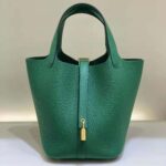 Hermes Women Picotin Lock 18cm in Cowhide leather-Green
