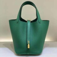 Hermes Women Picotin Lock 18cm in Cowhide leather-Green (1)