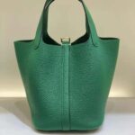 Hermes Women Picotin Lock 18cm in Cowhide leather-Green