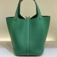 Hermes Women Picotin Lock 18cm in Cowhide leather-Green (1)