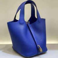 Hermes Women Picotin Lock 18cm in Cowhide leather-Navy (1)