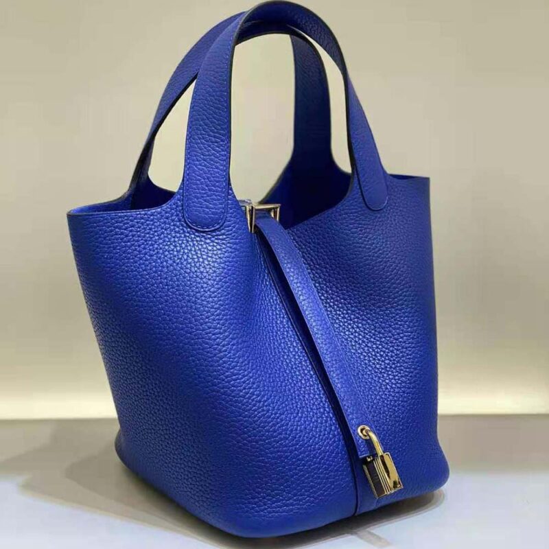 Hermes Women Picotin Lock 18cm in Cowhide leather-Navy