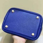 Hermes Picotinlås 18 cm i nötskinn - Marinblå