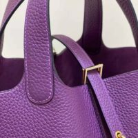 Hermes Women Picotin Lock 18cm in Cowhide leather-Purple (1)