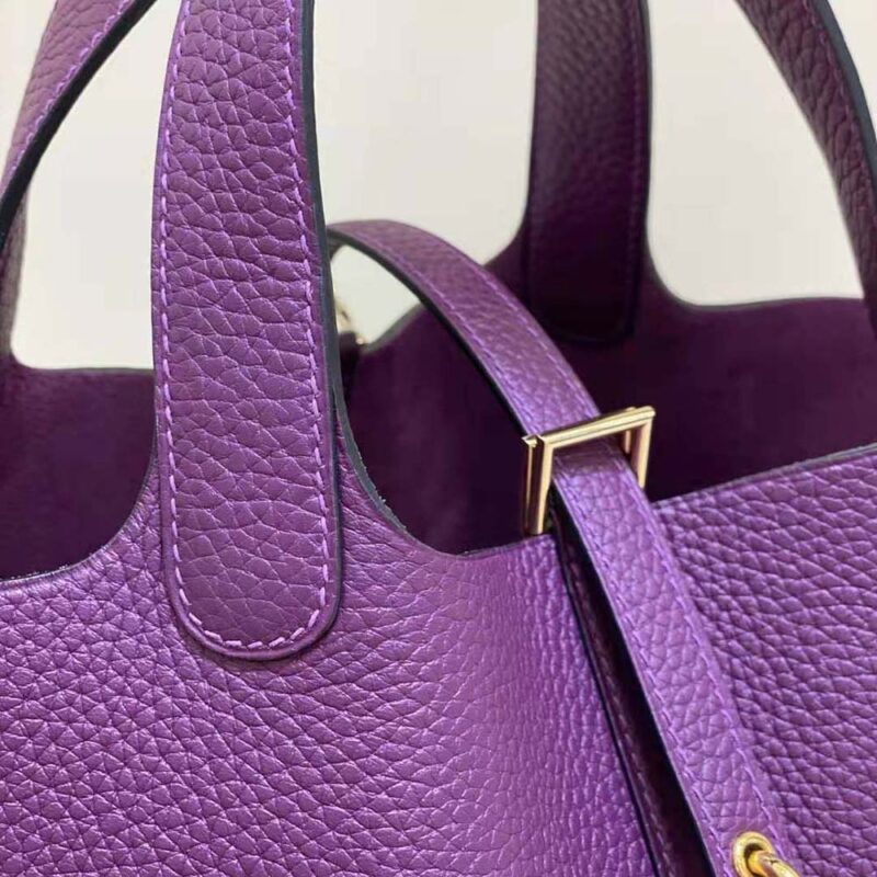 Hermes Women Picotin Lock 18cm in Cowhide leather-Purple