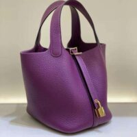 Hermes Women Picotin Lock 18cm in Cowhide leather-Purple (1)